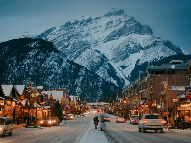 Christmas in the Canadian Rockies Winter Train Vacations | Banff