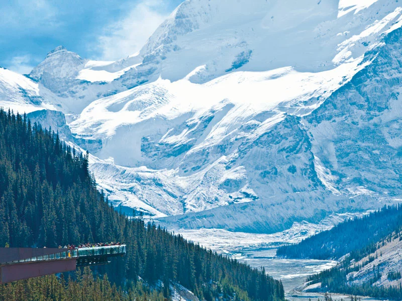 Majestic Canada Train Vacation through the Rockies | Columbia Icefield Skywalk