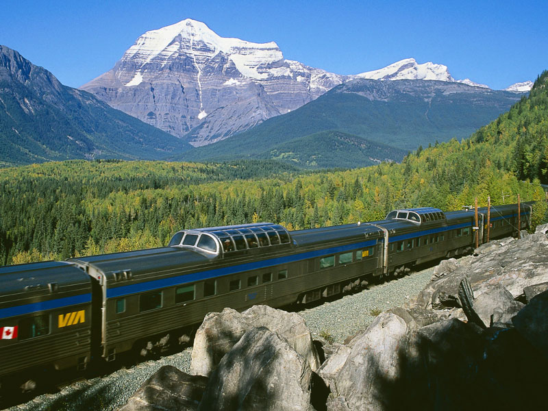 Rail & Drive through the Canadian Rockies | VIA Rail Mt Robson