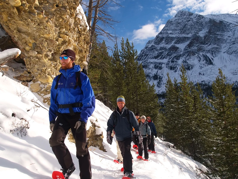 Canadian Rockies Winter Train Trips | Snowshoeing Banff